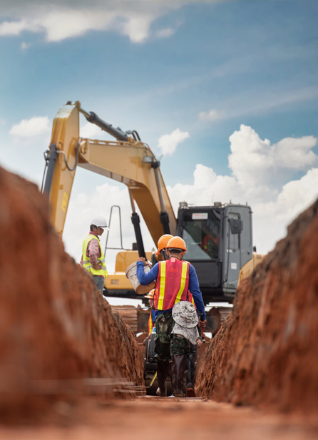 Expert land preparation, including grading, drainage, and foundation digging, to ensure a solid start for your project.
